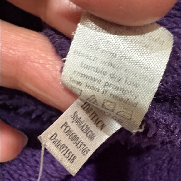 Stan Herman Long Lounge Robe Zip Super Soft Silky Fuzzy Scalloped Detail sz. TL - Picture 7 of 10